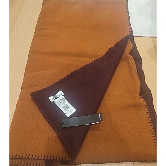 Stone Island Panno Jacquard Blanket Burgundy Orange Red - Picture 3 of 4